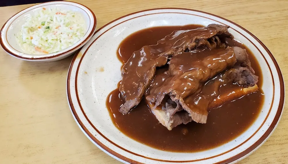 Open Faced Roast Beef w Coleslaw